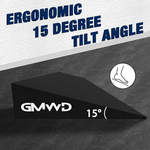 إسفين القرفصاء من GMWD، رفع الكعب المائل للقوة والركبتين فوق أصابع القدم، لوح مائل لتمدد ربلة الساق، كعب عريض متين مرتفع لرفع الأثقال والحركة in Kuwait