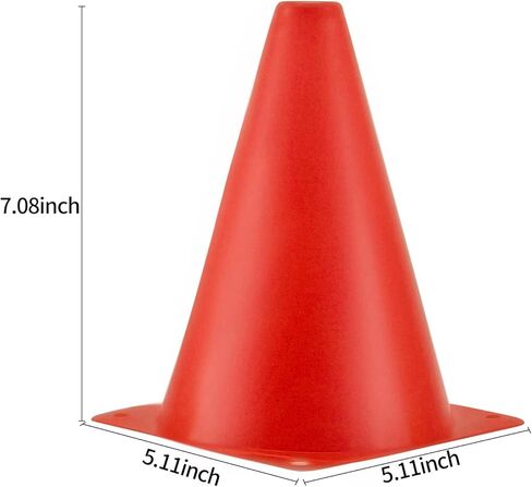 يحتوي مخروط العلامات الأرضية للتدريب الرياضي مقاس 7 بوصة على أربعة ألوان: الأحمر والأصفر والبرتقالي والأخضر. ينطبق على الأنشطة الداخلية والخارجية مثل كرة القدم وكرة السلة والتزلج. in Kuwait