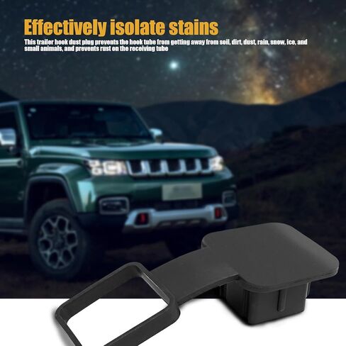 قطعة واحدة من غطاء وصلة وصلة المقطورة، غطاء وصلة مقطورة مطاطي مقاوم للماء بطول 2 بوصة، إدراج غطاء وصلة مقطورة عالمي لشاحنة ATV UTV SUV (أسود) in Kuwait