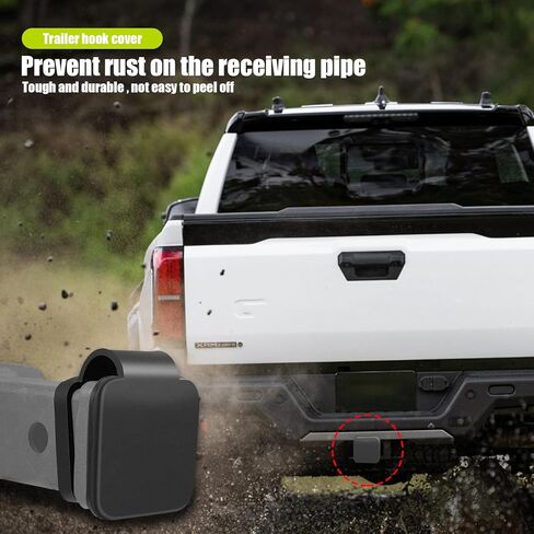 قطعة واحدة من غطاء وصلة وصلة المقطورة، غطاء وصلة مقطورة مطاطي مقاوم للماء بطول 2 بوصة، إدراج غطاء وصلة مقطورة عالمي لشاحنة ATV UTV SUV (أسود) in Kuwait