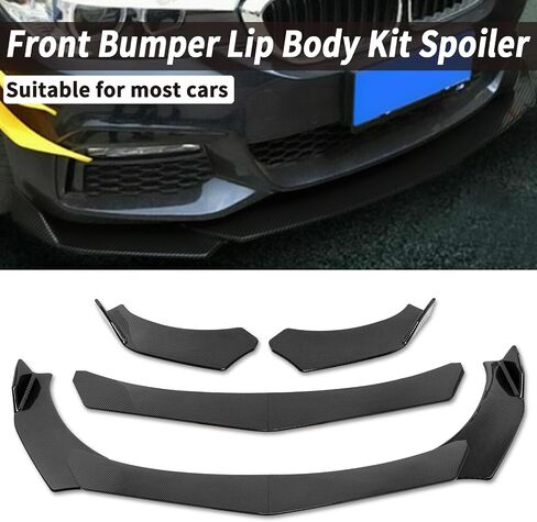 Front Bumper Lip Spoiler, Car Universal Adjustable Spoiler Splitter Diffuser Protector, Compatible with Honda Accord Civic Ford Chevy Honda BMW Toyota Hyundai Kona Volkswagen MK5 MK6 Mazda in Saudi Arabia