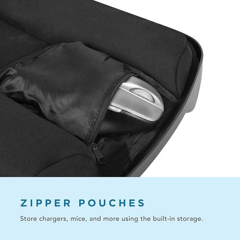 مكتب كمبيوتر محمول LapGear XL مع وسادات ماوس مزدوجة ومسند للمعصم، لليد اليسرى واليمنى - أسود - يناسب أجهزة الكمبيوتر المحمولة حتى 15.6 بوصة - الطراز رقم 45592 in Kuwait