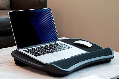 مكتب كمبيوتر محمول LapGear XL مع وسادات ماوس مزدوجة ومسند للمعصم، لليد اليسرى واليمنى - أسود - يناسب أجهزة الكمبيوتر المحمولة حتى 15.6 بوصة - الطراز رقم 45592 in Kuwait