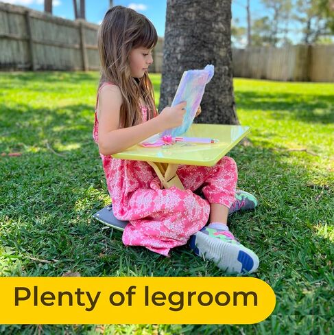 Sturdy & Foldable Kids Lap and Floor Desk – Great for Drawing, Reading & Craft with Comfortable Cushion - Unique Adjustable Design for Extra Legroom & Converts to Standing Desk (Portable for Travel) in Saudi Arabia