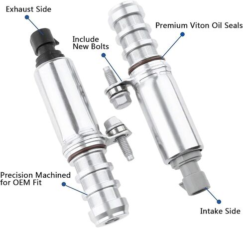 Pair of 2 Intake & Exhaust Camshaft Position Actuator Solenoid Valve for Buick Chevy Captiva Cobalt Equinox HHR Malibu GMC Terrain Pontiac G5 G6 Saturn 2.0L 2.2L 2.4L - Part# 12655420 12655421 in Saudi Arabia