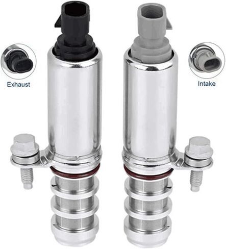 Pair of 2 Intake & Exhaust Camshaft Position Actuator Solenoid Valve for Buick Chevy Captiva Cobalt Equinox HHR Malibu GMC Terrain Pontiac G5 G6 Saturn 2.0L 2.2L 2.4L - Part# 12655420 12655421 in Saudi Arabia