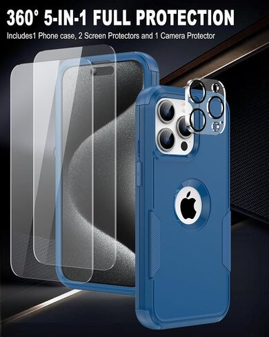for iPhone 17 Case with Belt Clip Holster, Compatible with Magsafe, Military-Grade Protection,2X Screen Protector,Heavy Duty Cover for iPhone 17,Black in Kuwait