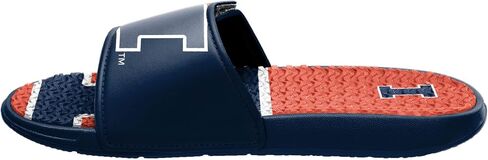 FOCO Illinois Fighting Illini NCAA Mens Colorblock Big Logo Gel Slides - L in Saudi Arabia