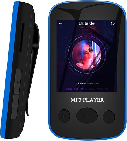 مشغل MP3 بمشبك سعة 16 جيجابايت مع بلوتوث 5.0 - مشغل موسيقى رقمي محمول pebuwet مشغل MP3 MP4 مع مشبك للأطفال مع USB-C للرياضة والجري ومشغل Walkman صغير الحجم وخفيف الوزن يمكن ارتداؤه in Saudi Arabia