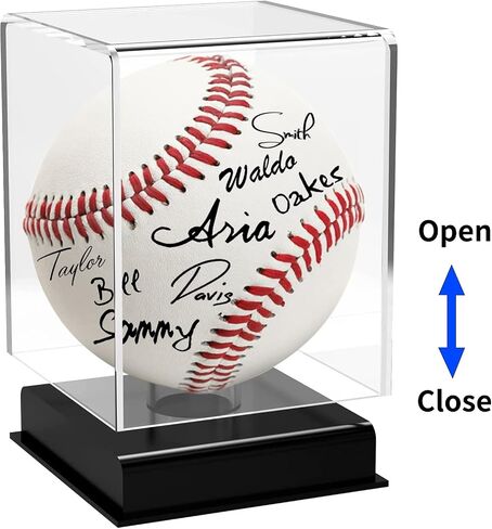 Acrylic Baseball Case for Display - UV Protected Baseball Display Cube, Autographed Baseball Clear Display Case, Baseball Display Case for Memorabilia Baseball (1) in Saudi Arabia