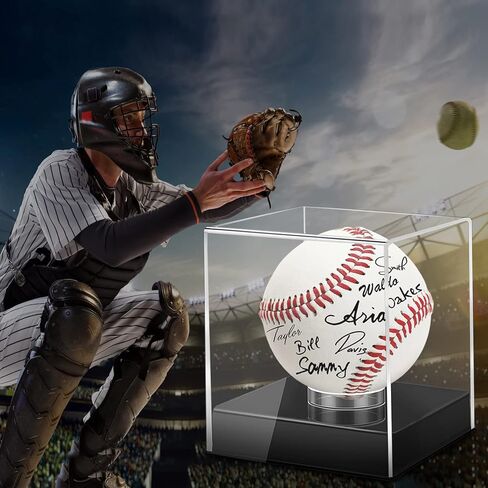 Acrylic Baseball Case for Display - UV Protected Baseball Display Cube, Autographed Baseball Clear Display Case, Baseball Display Case for Memorabilia Baseball (1) in Saudi Arabia