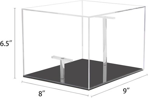 واضح الاكريليك قبعة عرض حالة البيسبول كرة القدم قبعة عرض موقف حامل صندوق مربع الأشعة فوق البنفسجية حماية خزانة حماية غطاء التخزين in Kuwait
