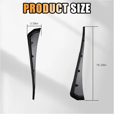 2PCS Car Fender Side Vents Decoration Strip, Carbon Fiber Texture Exterior Accessories, Air Flow Intake Hole Grille, Side Fender Vent Decoration Strip, Side Fender Vent Cover Trim (Carbon Fiber Black) in Kuwait