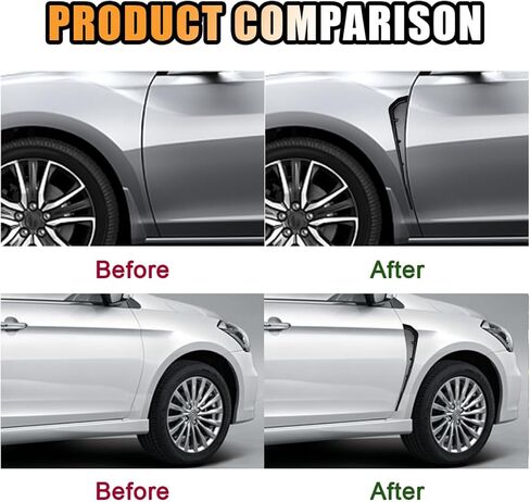 2PCS Car Fender Side Vents Decoration Strip, Carbon Fiber Texture Exterior Accessories, Air Flow Intake Hole Grille, Side Fender Vent Decoration Strip, Side Fender Vent Cover Trim (Carbon Fiber Black) in Kuwait