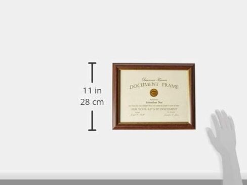 Lawrence Frames 185111 Walnut and Gold Document Picture Frame, 11 by 14-Inch in Kuwait