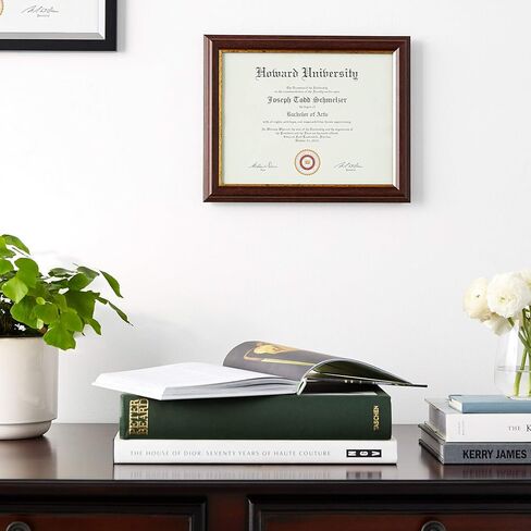 Lawrence Frames 185111 Walnut and Gold Document Picture Frame, 11 by 14-Inch in Kuwait