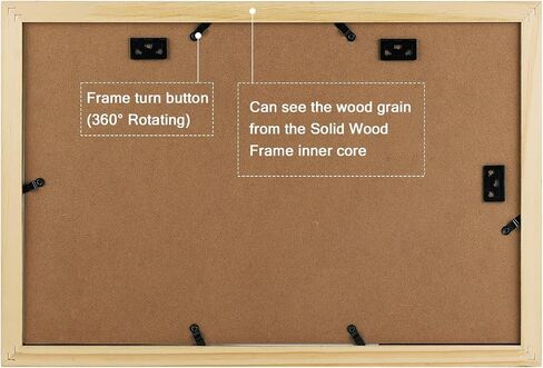 Golden State Art 11x17 Picture Frame in Gold, Solid Wood Photo Frame with Tempered Glass Front, Displays Pictures 11 x 17 for Wall Mounting, Horizontal and Vertical Wall Hanging Option(1 Pack) in Saudi Arabia