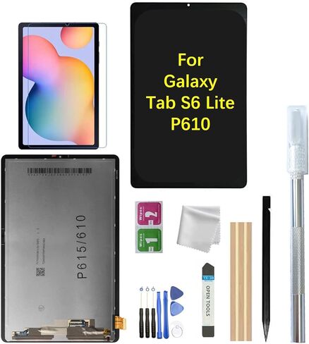 بديل شاشة LCD لجهاز Galaxy Tab S6 Lite لجهاز Samsung Galaxy Tab S6 Lite SM-P610 P615 P613 شاشة LCD محول رقمي شاشة تعمل باللمس 10.4 بوصة + أدوات in Kuwait