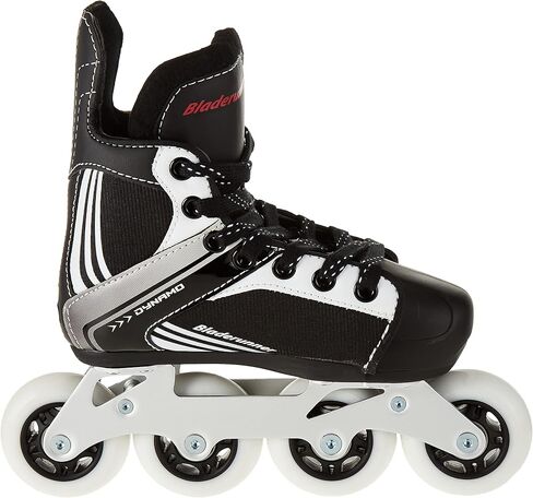 Rollerblade Bladerunner Dynamo Jr Size Adjustable Hockey Inline Skate, Black and Red, Inline Skates in Saudi Arabia