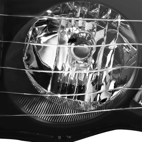 DNA Motoring HL-OH-DR02-BK-CL1 Black Housing Clear Corner Headlights Compatible with 02-05 Ram 1500/03-05 Ram 2500 3500, Left & Right in Saudi Arabia
