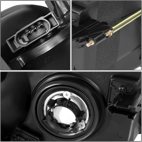 DNA Motoring HL-OH-DR02-BK-CL1 Black Housing Clear Corner Headlights Compatible with 02-05 Ram 1500/03-05 Ram 2500 3500, Left & Right in Saudi Arabia