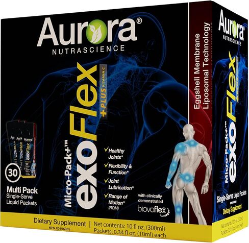 Micro-Pack Liposomal exoFlex+ Vitamin C, Eggshell Membrane with BiovaFlex, Curcumin, & Boswellia, 30 Single-Serve Liquid Packets, 0.34 fl oz (10 ml) Each in Saudi Arabia