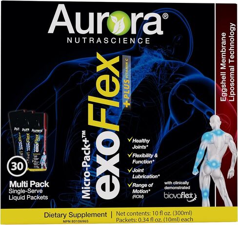 Micro-Pack Liposomal exoFlex+ Vitamin C, Eggshell Membrane with BiovaFlex, Curcumin, & Boswellia, 30 Single-Serve Liquid Packets, 0.34 fl oz (10 ml) Each in Saudi Arabia