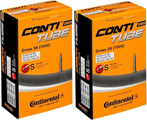 Continental Cross 28" 700x32-47c Inner Tubes - 42mm Presta Valve (Pack of 2 Tubes) in Saudi Arabia