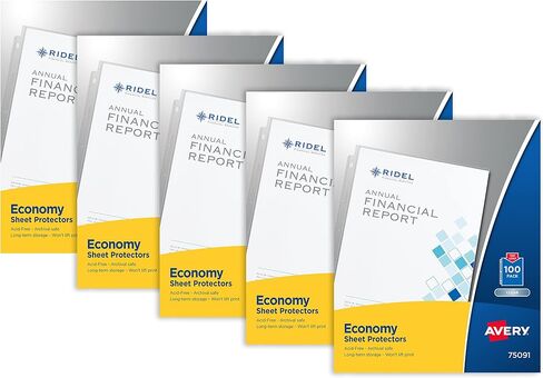 Avery Clear Economy Sheet Protectors, Top Load, 30 Document Protectors (74082) in Saudi Arabia