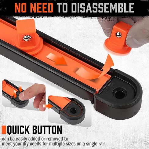 HOUSDY منظم المقبس عالي التحمل قابل للإزالة | 1/4 بوصة، 3/8 بوصة، 1/2 بوصة | حاملات مقابس عالية الجودة in Kuwait