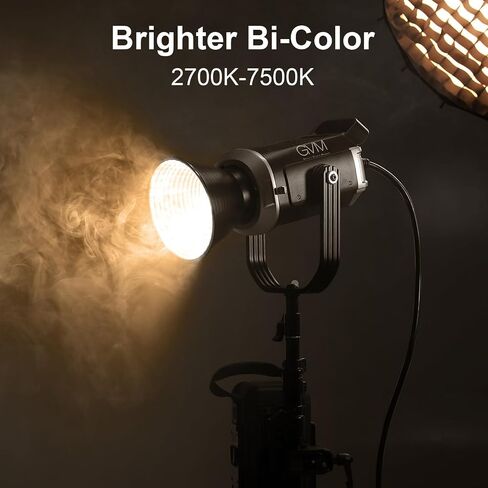 GVM 600W Led Video Light، 5600K Led Studio Light Photography Lighting مع التحكم APP / DMX، 129000lux / 1m إضاءة مستمرة للاستوديو، تصوير الفيديو، الألعاب، البث in Kuwait