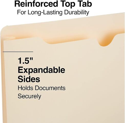 Staples 119172 File Jackets with Reinforced Tab 1.5-Inch Expansion LTR Manila 50/BX in Saudi Arabia
