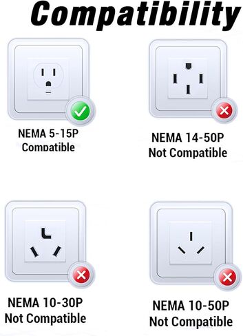 محول قابس شاحن EV من المستوى 1 (ليس لـ RV) سلك محول NEMA 5-15P إلى 14-50R لشاحن Tesla الثقيل 50 أمبير إلى 15 أمبير 110 فولت سلك طاقة شاحن EV in Kuwait