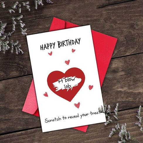 بطاقة عيد ميلاد زوج مضحكة، هدية عيد ميلاد مثيرة، بطاقة عيد ميلاد وقحة لصديقها، بطاقة عيد ميلاد فكاهية من صديقة الزوجة (تعال واحصل عليها) in Kuwait