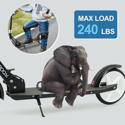 سكوتر كيك للأعمار من 6 سنوات فما فوق والأطفال والمراهقين والبالغين. الحمولة القصوى 240 رطلاً. عجلات كبيرة قابلة للطي وخفيفة الوزن مقاس 8 بوصات للأطفال والمراهقين والبالغين، 3 مستويات قابلة للتعديل. تحمل ABEC7 in Kuwait