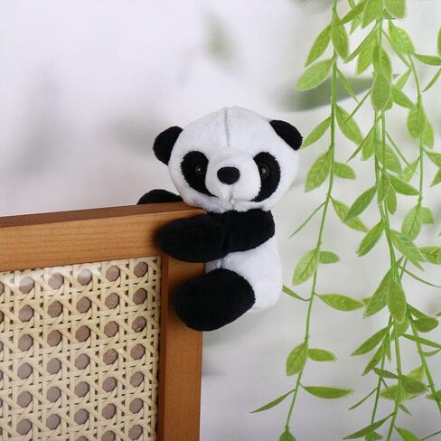 Plush Panda Clips, Mini Stuffed Panda Finger Panda Sculptures Curtain Holder Stand Panda Bookmark Curtain Clip Chinese Animal Souvenir Cute Panda Home Decoration in Saudi Arabia
