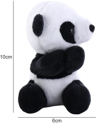 Plush Panda Clips, Mini Stuffed Panda Finger Panda Sculptures Curtain Holder Stand Panda Bookmark Curtain Clip Chinese Animal Souvenir Cute Panda Home Decoration in Saudi Arabia