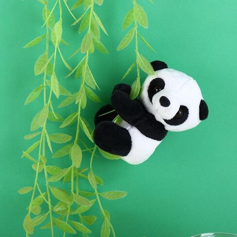 Plush Panda Clips, Mini Stuffed Panda Finger Panda Sculptures Curtain Holder Stand Panda Bookmark Curtain Clip Chinese Animal Souvenir Cute Panda Home Decoration in Saudi Arabia