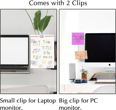 قطعتان من حامل مستندات الشاشة متعدد الوظائف، لوح أكريليك شفاف مع مشابك، لوحة رسائل سطح المكتب للمكتب مع مذكرة لاصقة، رمادي in Kuwait
