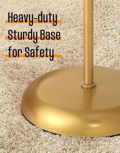 مصباح أرضي صناعي من QiMH لغرفة المعيشة، مصابيح معدنية قائمة للمزرعة، مصباح طويل حديث لديكور المنزل في غرفة النوم (مقبس E26، مفتاح القدم) in Kuwait