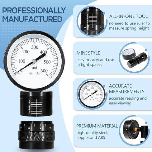 66841 Mini Valve Spring Tester and Measuring Combo with Micrometer Engine Valve Spring Checker 0-600LB Range 10LB Increments for Vise Arbor Press in Saudi Arabia