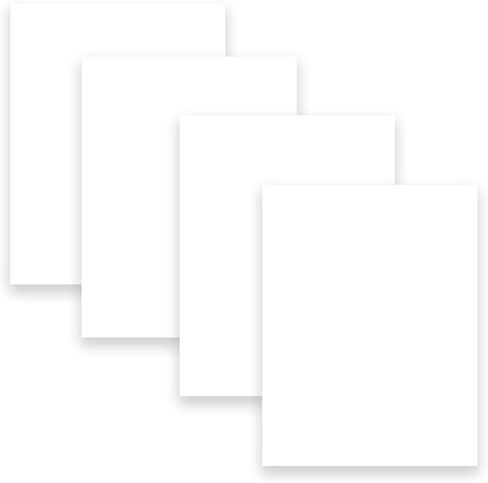 Premium Smooth Matte 4" x 6" Card Stock - Heavyweight 300GSM - White or Recycled - 100 Pack - Made in the U.S.A. (Bright White) in Saudi Arabia