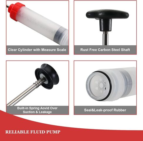 BOYISEN مستخرج السوائل للسيارات - مضخة حقنة شفط الزيت مضخة تعبئة يدوية لمعدات التوجيه الكهربائية ومستخرج سائل الفرامل (350CC) in Kuwait