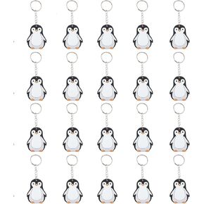 40 Pack Penguin Keychains Key Rings for Polar Arctic Winter Animals Party Favors, Polar Animals Lovers Gifts Birthday Party Favors
