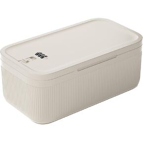 Small Lock Box for Medication Safe, Lockbox for Phone Jail, 2 Litre Medicine Lockable Storage Box with Code for First Aid Kits, Locked Food/Snackle Box Container for Home/Fridge/Office - 9 x 5 x 3.6"