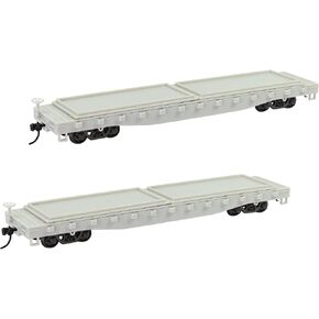 C8741JJ 2pcs HO Scale 1:87 Blank Unassembled Uncloored Flat Car Model Railway Wagon