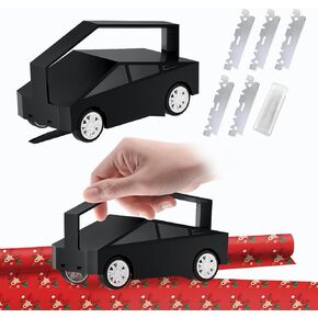 ATDIAG Wrapping Paper Cutter,Modeled After a Cyber Truck Sliding New Gift Wrap Cutter with 5 Replaceable Blades,Birthday and Christmas Wrapping Paper Cutter Slider