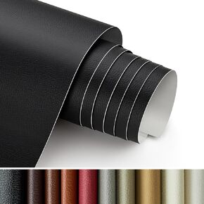 Joy Decor Self Adhesive Leather Repair Patch, 17x79 Inch Black Leather Patches for Furniture, Sofa, Couch, Car Seat, Large Repair Tape