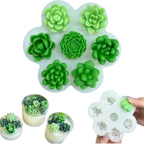 7 Sets Flower Candle molds,3D Valentin e's Day Mold for Candle Making for Candle Soap Making,Handmade Cake Dessert Decoration Chocolate Cupcake Candy Ice Mold,Resin Concrete Art Crafts Accessories