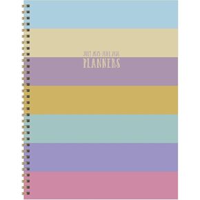 TF Publishing July 2025 - June 2026 Striped Down Large Weekly Monthly Planner - 12 Month Academic Planner 2025-2026 with Durable Cover, Thick Uncoated Paper, and Planning Stickers - 9in x 11in